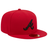 Atlanta Braves Official Red/Black New Era 59FIFTY Fitted Hat