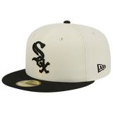 Chicago White Sox Official Cream/Black Two-Tone New Era 59FIFTY Fitted Hat
