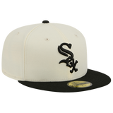 Chicago White Sox Official Cream/Black Two-Tone New Era 59FIFTY Fitted Hat