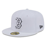 Boston Red Sox Official White/Black New Era 59FIFTY Fitted Hat