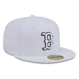 Boston Red Sox Official White/Black New Era 59FIFTY Fitted Hat
