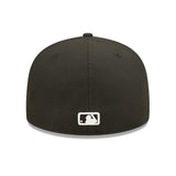 Texas Rangers Official Black/White Team Logo New Era 59FIFTY Fitted Hat