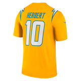 Justin Herbert Los Angeles Chargers Official Gold Alternate Charger Power Legend Player Performance Top Jersey
