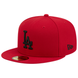 Los Angeles Dodgers Official Black/Red New Era 59FIFTY Fitted Hat