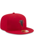 Atlanta Falcons Official 2026 Red On-Field Sideline Throwback Logo New Era 9FIFTY Snapback Hat