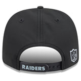 Las Vegas Raiders Official 2026 Black NFL Sideline Gray Logo New Era 9FIFTY Snapback Hat