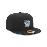 Las Vegas Raiders Official 2026 Black NFL Sideline Gray Logo New Era 9FIFTY Snapback Hat