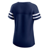 Dallas Cowboys Official Fanatics Navy Original State Women’s Lace-Up T-Shirt