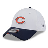 Chicago Bears Official White/Navy New Era 39THIRTY Flex-Fit Hat