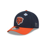 Chicago Bears Official 2026 On-Stage Draft New Era 9FORTY M-Crown SnapBack Hat - Navy/Orange