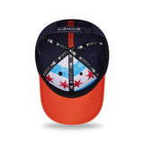 Chicago Bears Official 2026 On-Stage Draft New Era 9FORTY M-Crown SnapBack Hat - Navy/Orange