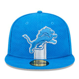Detroit Lions Official Team On-Field Sideline Blue New Era 59FIFTY Fitted Hat