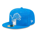 Detroit Lions Official Team On-Field Sideline Blue New Era 59FIFTY Fitted Hat