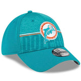 Miami Dolphins Official Teal Throwback Logo On-Field New Era 39THIRTY Flex-Fit Hat