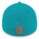 Miami Dolphins Official Teal Throwback Logo On-Field New Era 39THIRTY Flex-Fit Hat