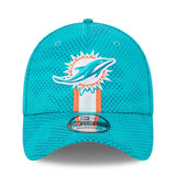 Miami Dolphins Official Teal On-Field Sideline New Era 39THIRTY Flex-Fit Hat