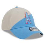 Oilers Throwback Tennessee Titans New Era 2023 Sideline 39THIRTY Flex Hat - Cream/Light Blue