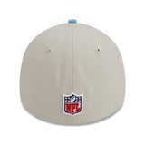 Oilers Throwback Tennessee Titans New Era 2023 Sideline 39THIRTY Flex Hat - Cream/Light Blue