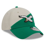 Philadelphia Eagles 2023 Sideline Historic New Era Cream/Kelly Green 39THIRTY Flex Hat