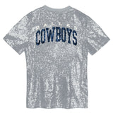 Dallas Cowboys Official Women’s Team Apparel Sequin Fashion Jersey - Grey