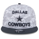 Dallas Cowboys Men’s White/Graphite 2024 Salute To Service New Era 9FIFTY Snapback Hat