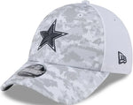 Dallas Cowboys Men’s 2024 Salute to Service New Era 9FORTY Stretch-Snap Hat White/Graphite