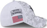 Dallas Cowboys Men’s 2024 Salute to Service New Era 9FORTY Stretch-Snap Hat White/Graphite