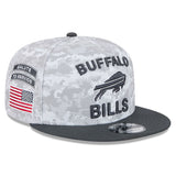 Buffalo Bills Men’s White/Graphite 2024 Salute To Service New Era 9FIFTY Snapback Hat