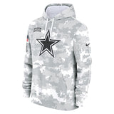 Dallas Cowboys Men’s Nike Arctic Camo 2024 Salute to Service Club Fleece Pullover Hoodie