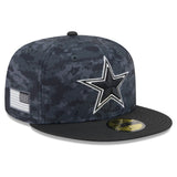 Dallas Cowboys Official 2026 On-Field Salute To Service New Era 59FIFTY Camo Fitted Hat