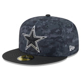 Dallas Cowboys Official 2026 On-Field Salute To Service New Era 59FIFTY Camo Fitted Hat