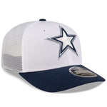 Dallas Cowboys 2024 New Era 9SEVENTY White Training Stretch-Snap Adjustable Hat