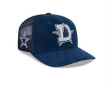 Dallas Cowboys Official Navy Deceptor Corduroy New Era 9SEVENTY Trucker Snapback Hat
