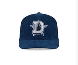 Dallas Cowboys Official Navy Deceptor Corduroy New Era 9SEVENTY Trucker Snapback Hat