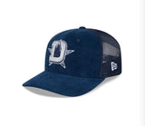 Dallas Cowboys Official Navy Deceptor Corduroy New Era 9SEVENTY Trucker Snapback Hat