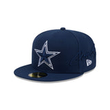 Dallas Cowboys Official Navy Side Script New Era 59FIFTY Fitted Hat