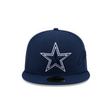Dallas Cowboys Official Navy Side Script New Era 59FIFTY Fitted Hat