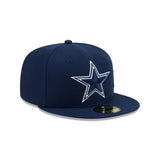 Dallas Cowboys Official Navy Side Script New Era 59FIFTY Fitted Hat
