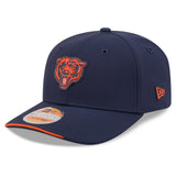 Chicago Bears Official 2026 On-Field Sideline Primary Logo New Era 9SEVENTY Stretch-Snap Hat - Navy