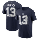 Caleb Downs Dallas Cowboys Official Navy Nike Name & Number T-Shirt