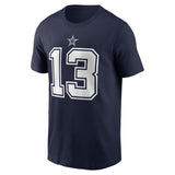Caleb Downs Dallas Cowboys Official Navy Nike Name & Number T-Shirt