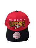 Philadelphia 76ers Official Boom Text Pro Mitchell & Ness HWC Snapback Hat