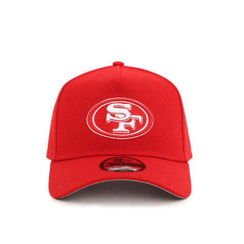 San Francisco 49ers New Era 9Forty A-Frame Snapback Scarlet Red On White