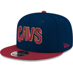 Cleveland Cavaliers Two-Tone New Era 9FIFTY Adjustable Hat - Navy/Wine