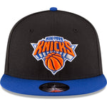 New York Knicks 2-Tone New Era 9FIFTY Adjustable Snapback Hat - Black/Blue