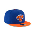 New York Knicks 2-Tone New Era 9FIFTY Adjustable Snapback Hat - Blue/Orange