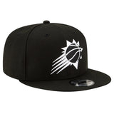 Phoenix Suns Black and White New Era 9FIFTY SnapBack Hat