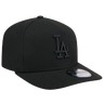 Los Angeles Dodgers Black on Black New Era 9FIFTY A-Frame SnapBack Hat Cap