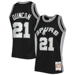 San Antonio Spurs Tim Duncan 1998/99 Hardwood Classics NBA 75th Anniversary Diamond Swingman Mitchell & Ness Tall Jersey - Black