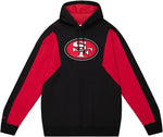 San Francisco 49ers Color Block 2.0 Fleece Mitchell & Ness Pullover Hoodie